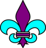 Purple Fleur De Lis1 Clip Art