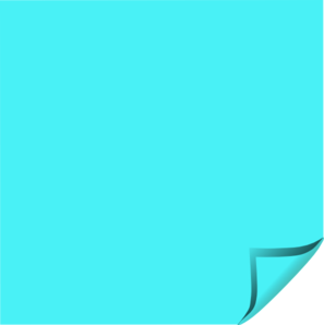 Sticky Note Blue Folded Corner Clip Art