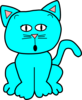 Turquoise Surprised/scared 3 Clip Art