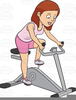 Woman On Bike Clipart Image