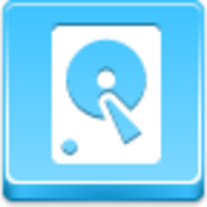 Free Blue Button Icons Hard Disk Image