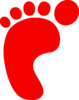 L Foot Print Red A Image