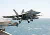 An F/a-18e Super Hornet Assigned To Strike Fighter Squadron One One Five (vfa-115) Launches From One Of Four Steam-powered Catapults Aboard Uss Abraham Lincoln (cvn 72). Image