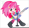 Female Rockstar Clipart Image