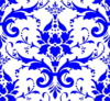 Royal Blue Damask Clip Art