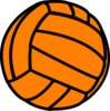 Orange Volleyball Clip Art