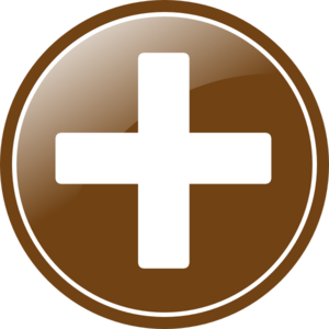 Add Button Sepia Clip Art