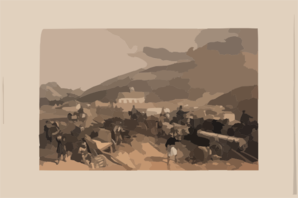 Commissariat Difficulties - The Road From Balaklava To Sevastopol, At Kadikoi, During The Wet Weather  / W. Simpson Del. ; E. Walker Lith. Clip Art