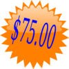 $45 Red Star Price Tag Clip Art