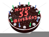 Chocolate Birthday Cake Clipart Image