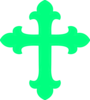 Mint Green Cross Clip Art