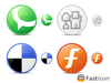 Circle Social Bookmark Icons Image