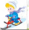 Child On Scooter Clipart Image