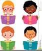 Clipart Students Reading Books Image