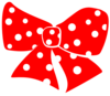 Bow With Polka Dots Clip Art