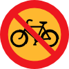 No Bicycles Roadsign Clip Art