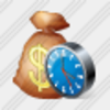 Icon Money Bag Clock Image