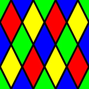 Diamond Harlequin 3 Pattern Clip Art