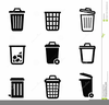 Black Trash Can Clipart Image