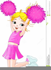 Little Girl Cheerleader Clipart Image