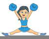 Stick People Cheerleaders Clipart Image