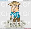 Cartoon Rice Farmer Image