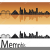 Memphis Skyline Clipart Image