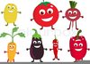 Cartoon Veggies Clipart Image