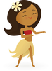 Animated Hula Girl Clipart Image