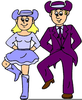 Free Country Line Dancing Clipart Image
