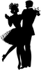 Clipart Couple Dancing Silhouette Image