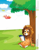 Reading Tree Clipart Image