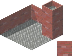 Brick Tile Isometric Clip Art