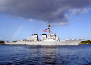 The Guided Missile Destroyer Uss Paul Hamilton (ddg 60) Returns Home To Pearl Harbor After A Deployment Image
