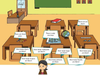 Teacher In Classroom Clipart Image