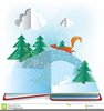 Books Snow Clipart Image