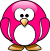 Fushia Cartoon Pinguin Clip Art