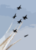 The U.s. Navy Blue Angels Flight Demonstration Team Performs Special Flight Manuvers Clip Art