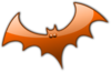 Orange Bat Clip Art