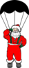 Parachuting Santa Clip Art