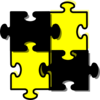 Puzzle Pieces Connected X4 Clip Art