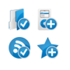 Blue Extended Icons Set 4x32 Preview Image