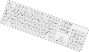 Tilted Keyboard Clip Art