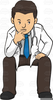 Doctor Thinking Clipart Image
