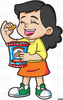 Child Eating Snack Clipart Image