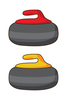 Curling Rock Clipart Image