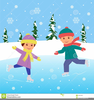 Ice Skating Girl Clipart Image