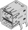 Usb Type A Dual Receptacle Clip Art