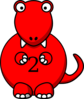 Red Dinosaur Clip Art