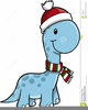 Christmas Dinosaurs Clipart Image